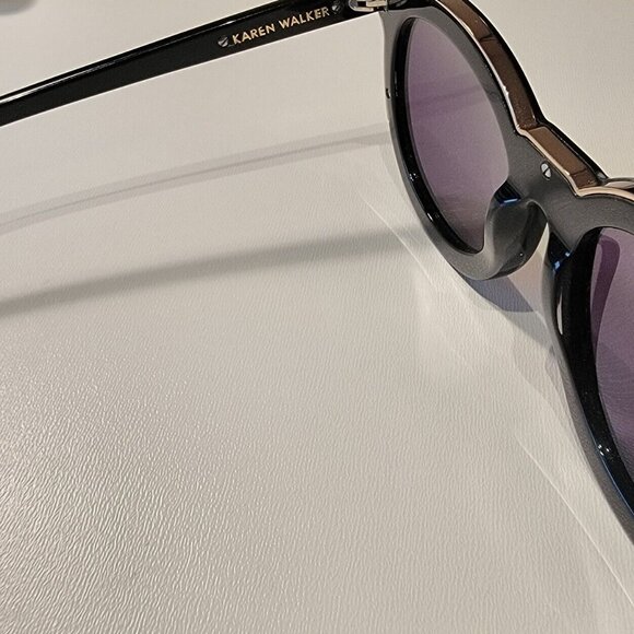 Karen Walker sunglasses, Super Duper Thistle With Case - Picture 6 of 7